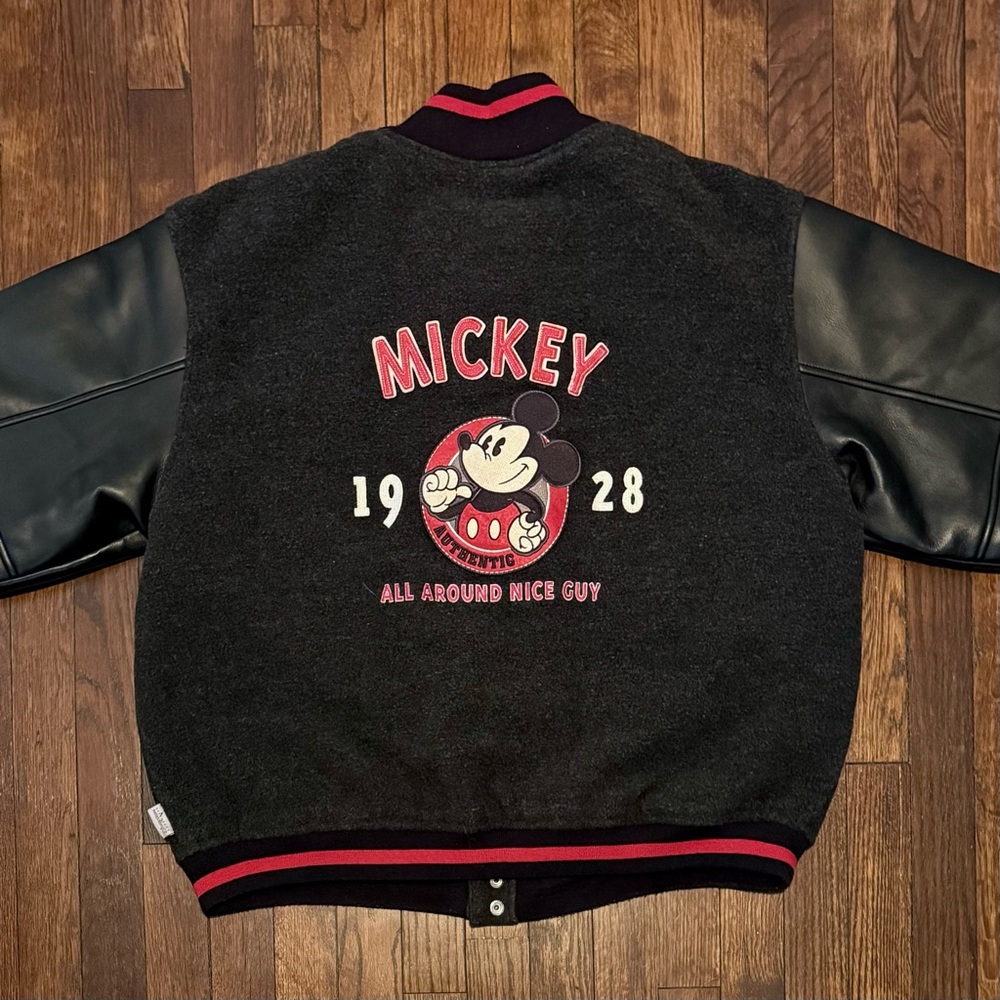VTG Disney Store Exclusive Mickey Mouse 1928 Varsity Bomber Jacket